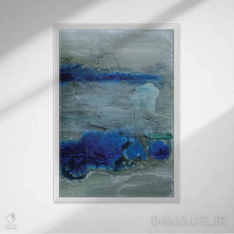 تابلو دکوراتیو مد صبحگاهی آبی دوم اثر جویس کومبز - نمای قابدار سفید