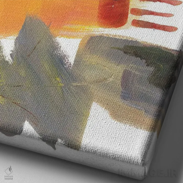 تابلو دکوراتیو شکست قالب اول اثر جویس کومبز - نمای نزدیک بافت بوم