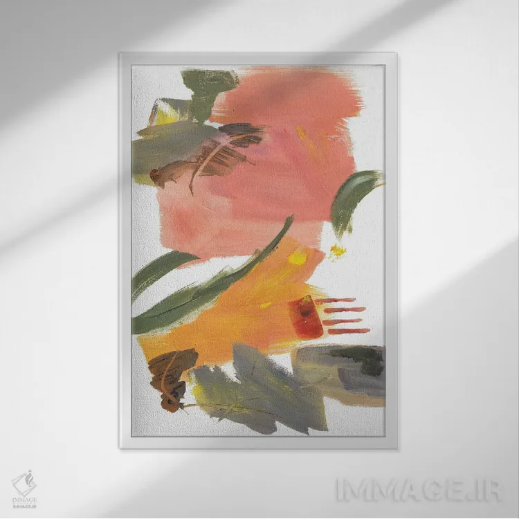 تابلو دکوراتیو شکست قالب اول اثر جویس کومبز - نمای قابدار سفید