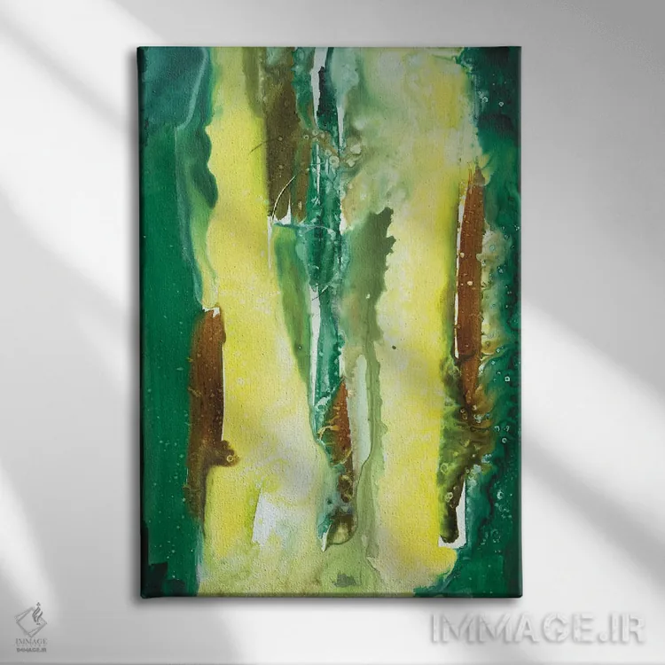 تابلو دکوراتیو آبشارها دوم اثر جویس کومبز - نمای روبهرو روی دیوار