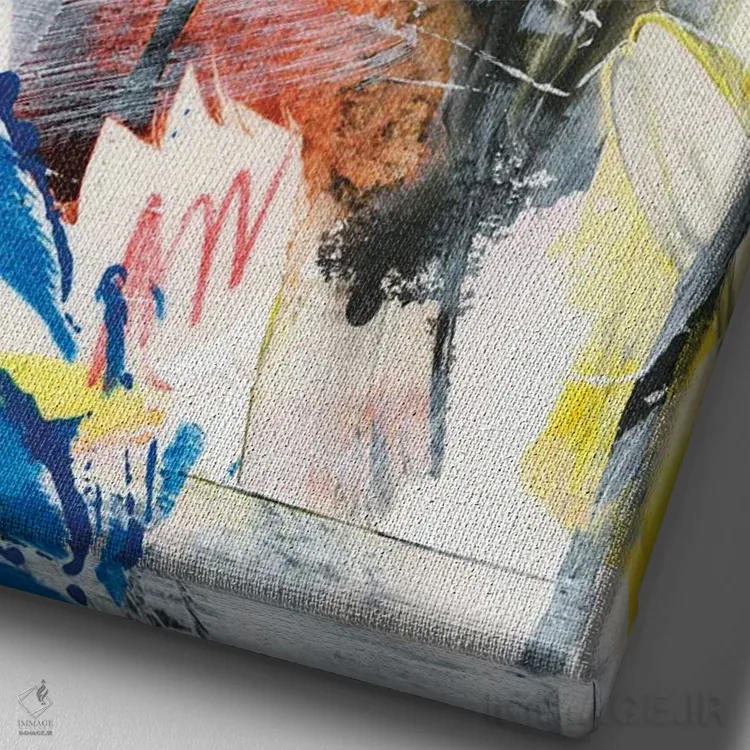 تابلو دکوراتیو قدمی به بیرون اول اثر جویس کومبز - نمای نزدیک بافت بوم