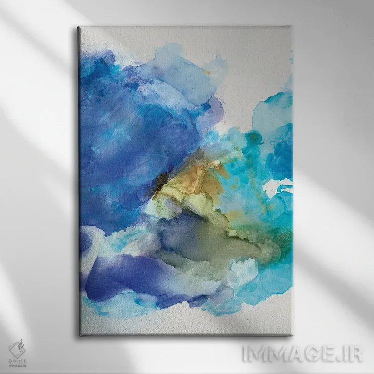 تابلو دکوراتیو چشم انداز آبی دوم اثر جویس کومبز - نمای روبهرو روی دیوار