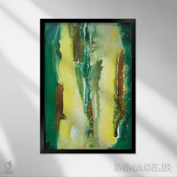 تابلو دکوراتیو آبشارها دوم اثر جویس کومبز - نمای قابدار مشکی