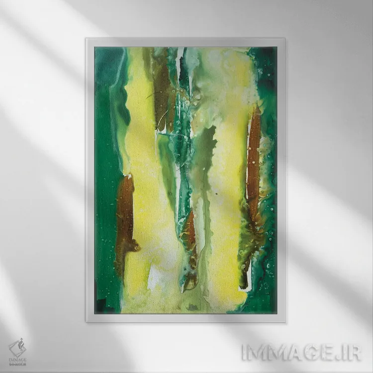 تابلو دکوراتیو آبشارها دوم اثر جویس کومبز - نمای قابدار سفید