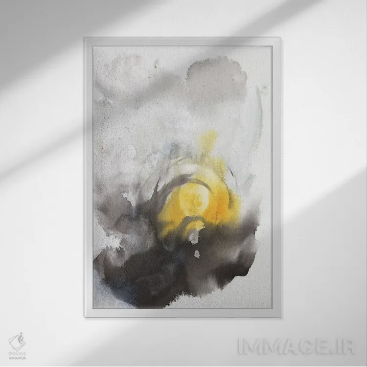 تابلو دکوراتیو طراحی گلدار اول اثر جویس کومبز - نمای قابدار سفید