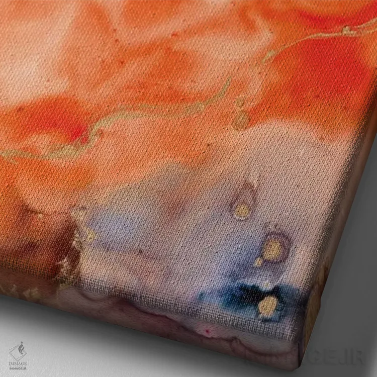 تابلو دکوراتیو روشن کردن راه سوم اثر جویس کومبز - نمای نزدیک بافت بوم