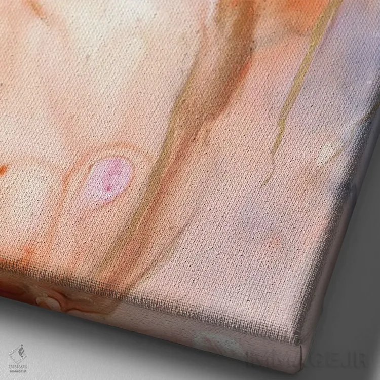 تابلو دکوراتیو روشن کردن راه اول اثر جویس کومبز - نمای نزدیک بافت بوم