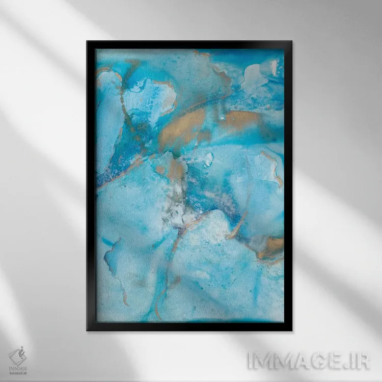 تابلو دکوراتیو آکواریوم دوم اثر جویس کومبز - نمای قابدار مشکی