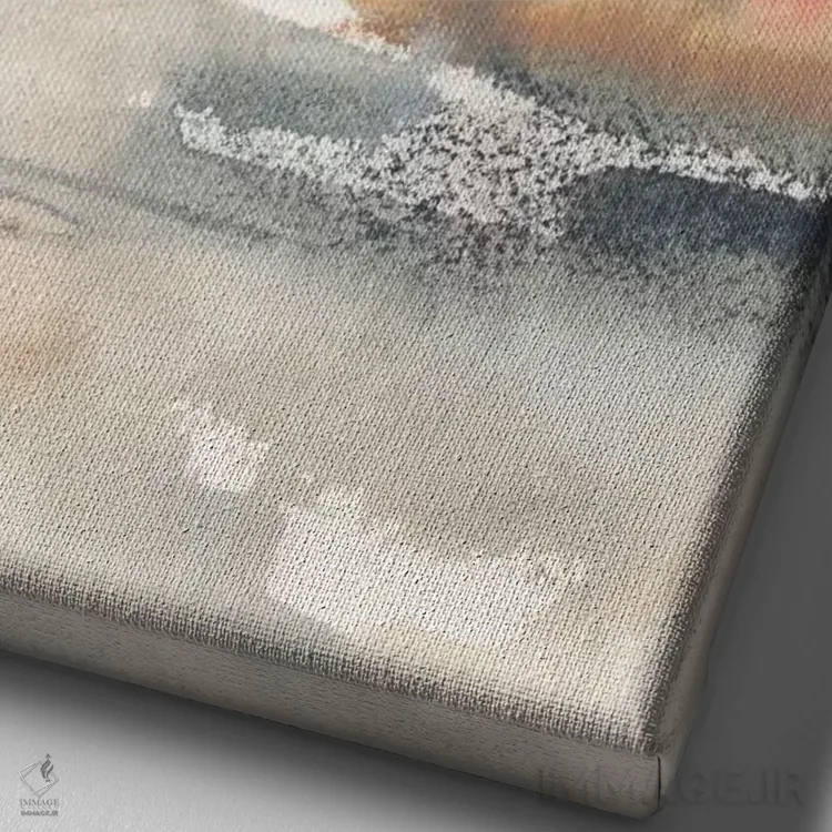 تابلو دکوراتیو تصاویر نیلوفر آبی اول اثر جویس کومبز - نمای نزدیک بافت بوم