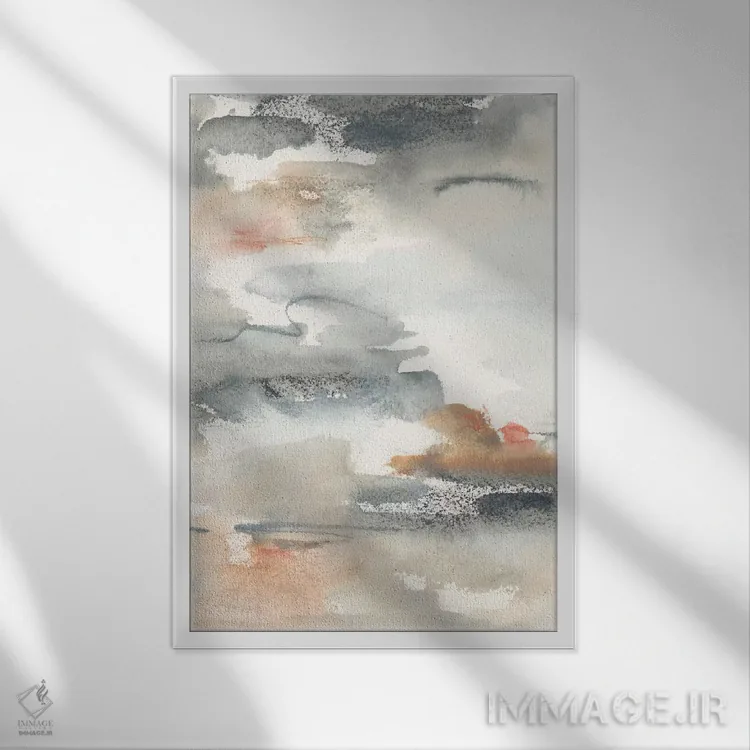 تابلو دکوراتیو تصاویر نیلوفر آبی اول اثر جویس کومبز - نمای قابدار سفید