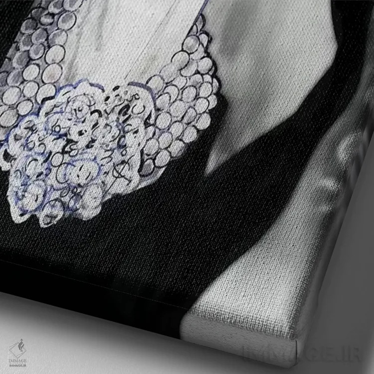 تابلو دکوراتیو سپیده دم در تیفانی با ویپت اثر کاریکاتورهای سگ - نمای نزدیک بافت بوم