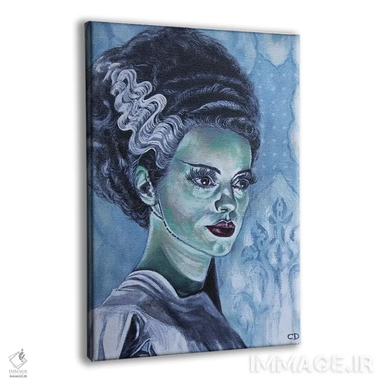 تابلو دکوراتیو عروس فرانکشتاین اثر سیندی دودس - نمای پرسپکتیو محصول