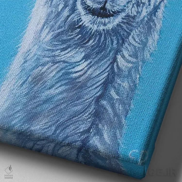 تابلو دکوراتیو مهمانی لاماها اثر سیندی دودس - نمای نزدیک بافت بوم