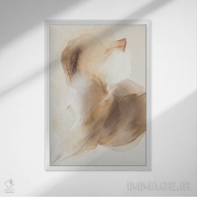تابلو دکوراتیو ساعت طلایی اثر سیسی چونگ - نمای قابدار سفید