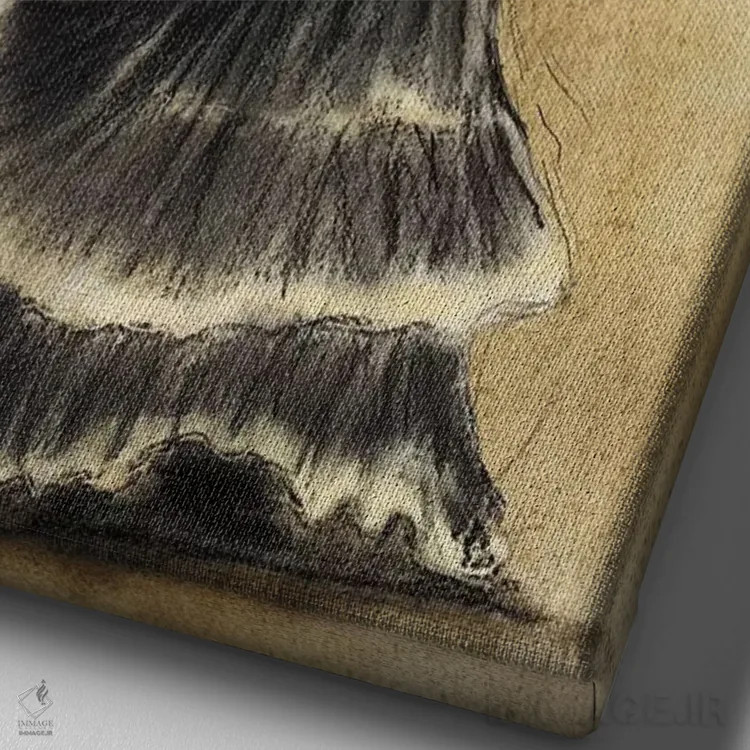 تابلو دکوراتیو رقاص فلامنکو II اثر کارولین گلد - نمای نزدیک بافت بوم