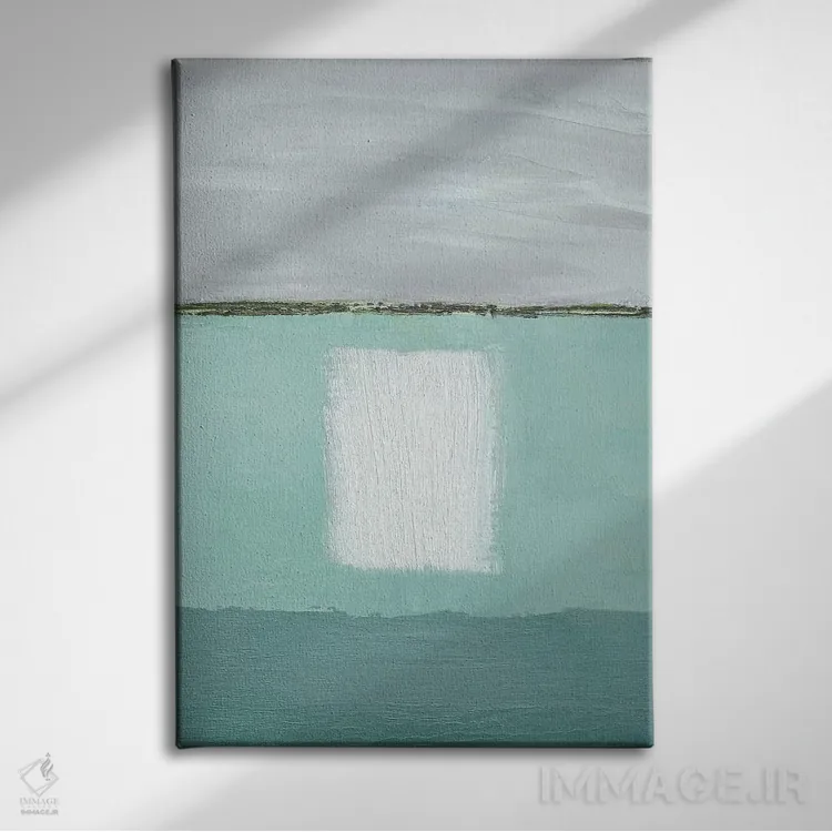 تابلو دکوراتیو آبی لاجوردی II اثر کارولین گلد - نمای روبهرو روی دیوار