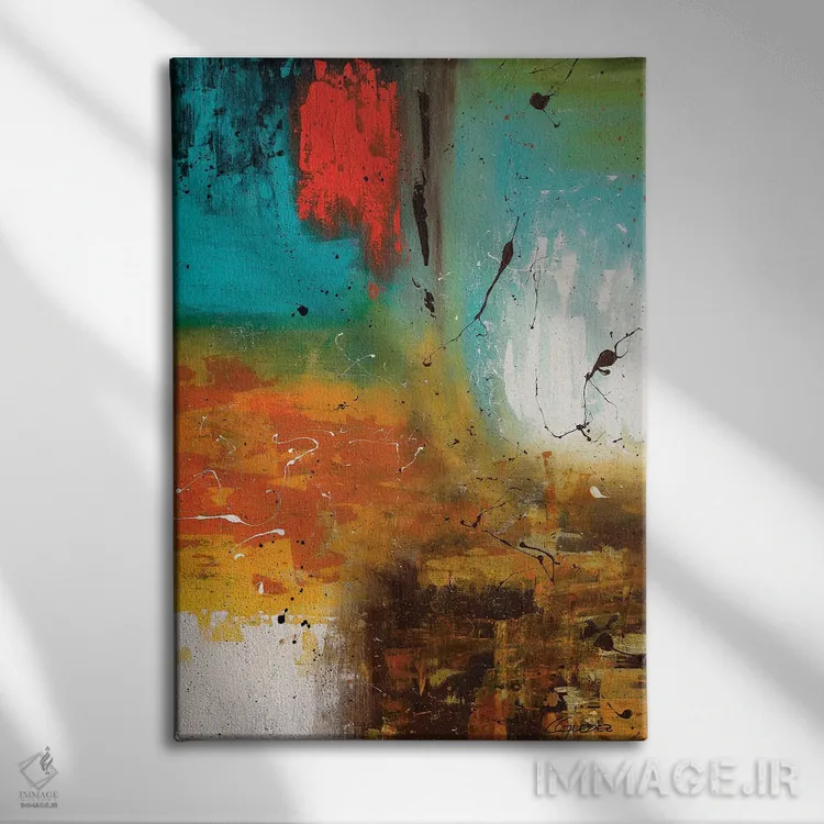 تابلو دکوراتیو نمادها اثر کارمن گودز - نمای روبهرو روی دیوار