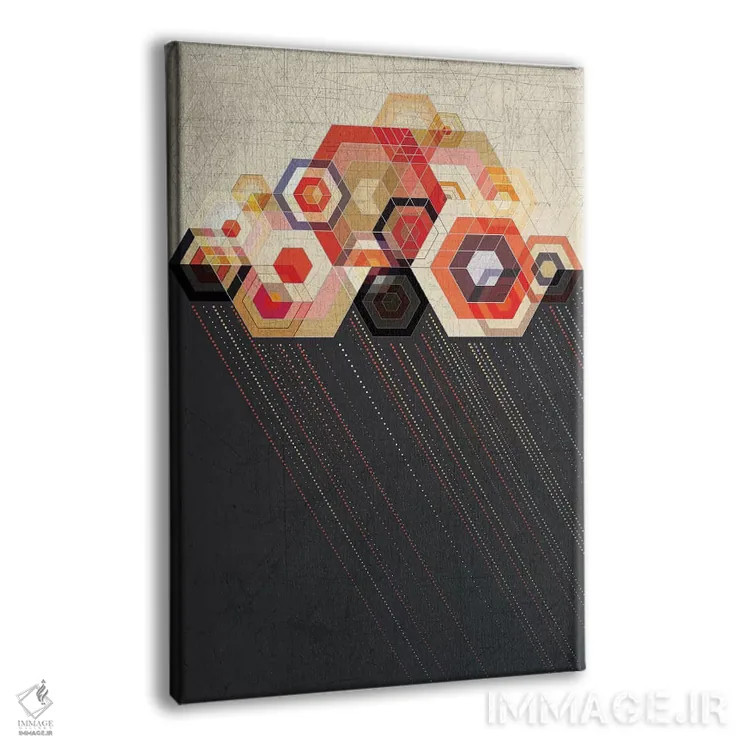 تابلو دکوراتیو ابر بارانی اثر چایا شرادر - نمای پرسپکتیو محصول