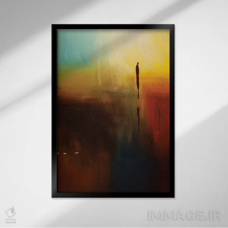 تابلو دکوراتیو طبیعت اثر کارمن گودز - نمای قابدار مشکی