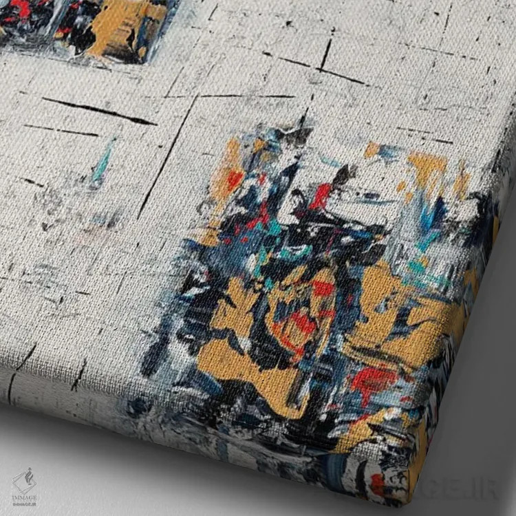 تابلو دکوراتیو لحظات ارزشمند اثر کارمن گودز - نمای نزدیک بافت بوم