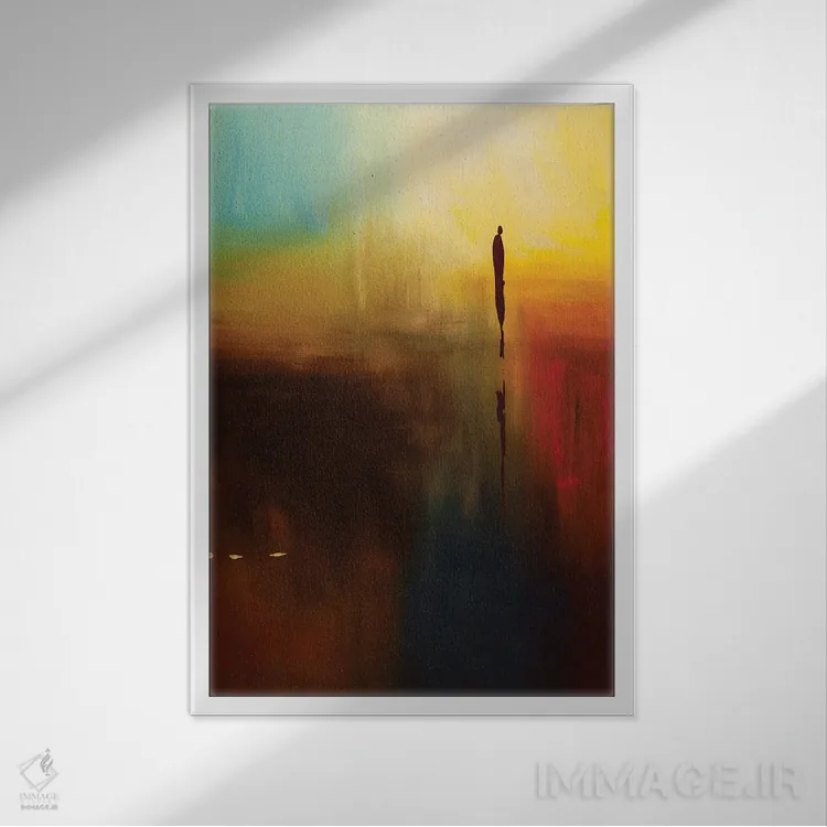 تابلو دکوراتیو طبیعت اثر کارمن گودز - نمای قابدار سفید