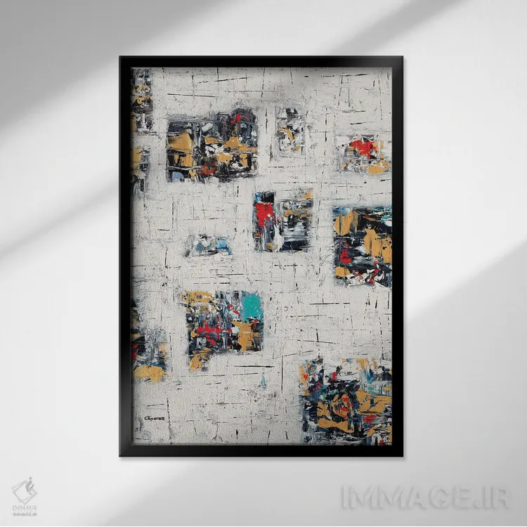 تابلو دکوراتیو لحظات ارزشمند اثر کارمن گودز - نمای قابدار مشکی