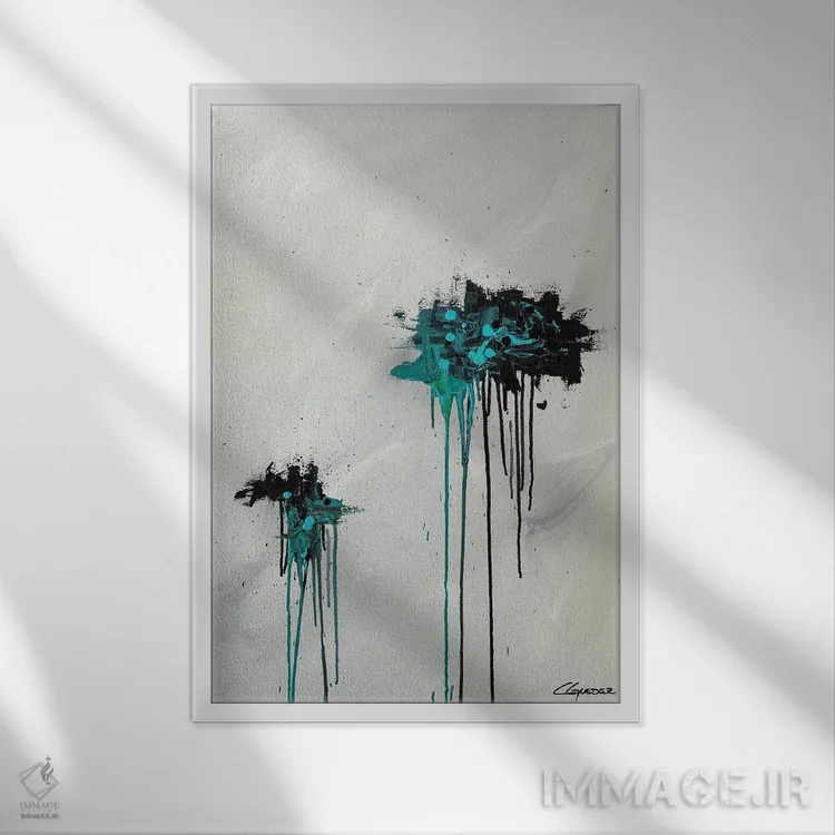 تابلو دکوراتیو رویابافان اثر کارمن گودز - نمای قابدار سفید