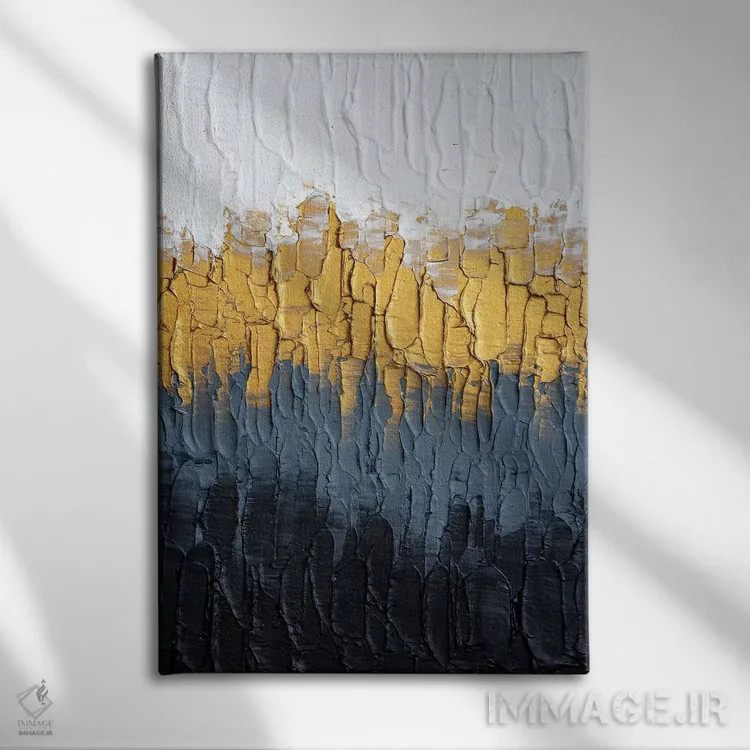 تابلو دکوراتیو تابش آفتاب میان تاریکی اثر نیکی چوهان - نمای روبهرو روی دیوار