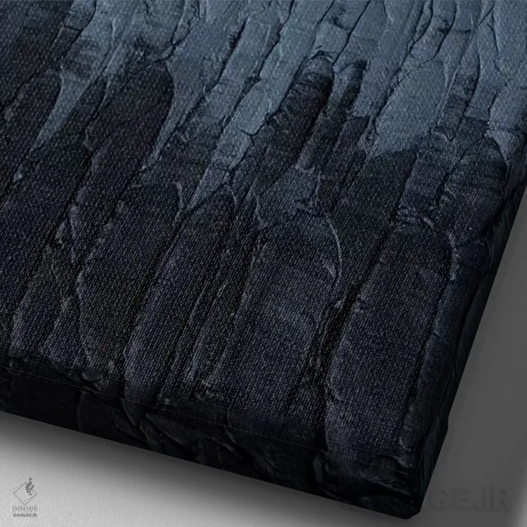 تابلو دکوراتیو تابش آفتاب میان تاریکی اثر نیکی چوهان - نمای نزدیک بافت بوم