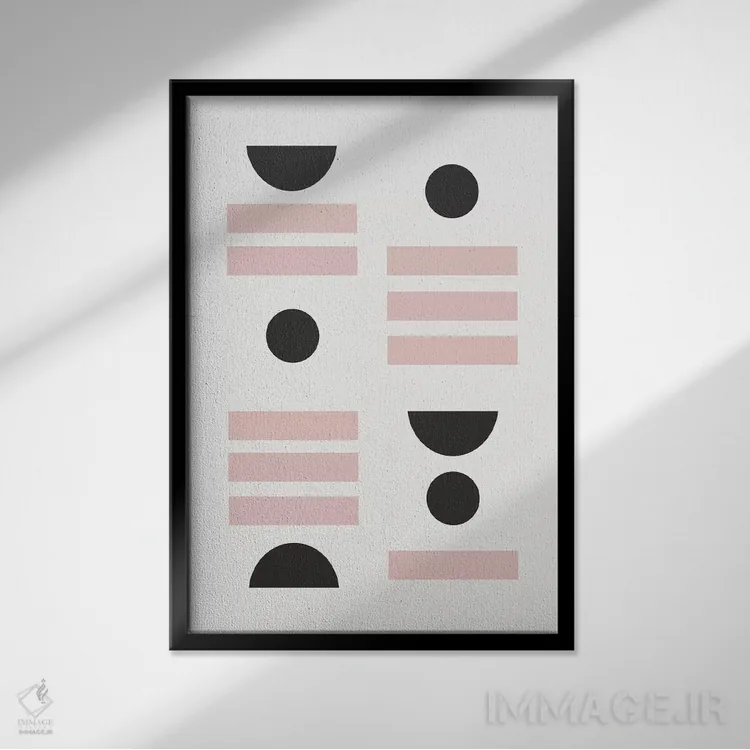 تابلو دکوراتیو داماریس اثر شارلوت وینتر - نمای قابدار مشکی