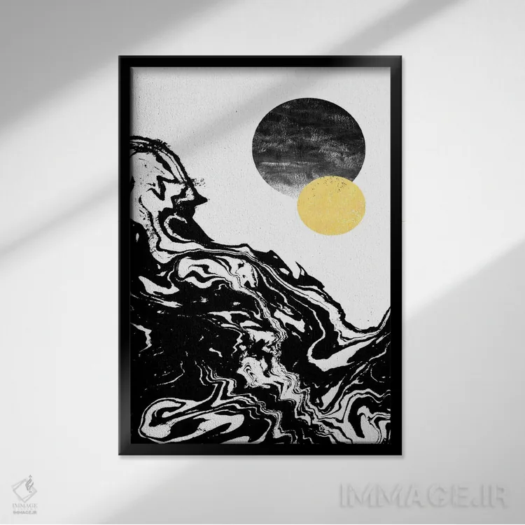 تابلو دکوراتیو الیانا اثر شارلوت وینتر - نمای قابدار مشکی