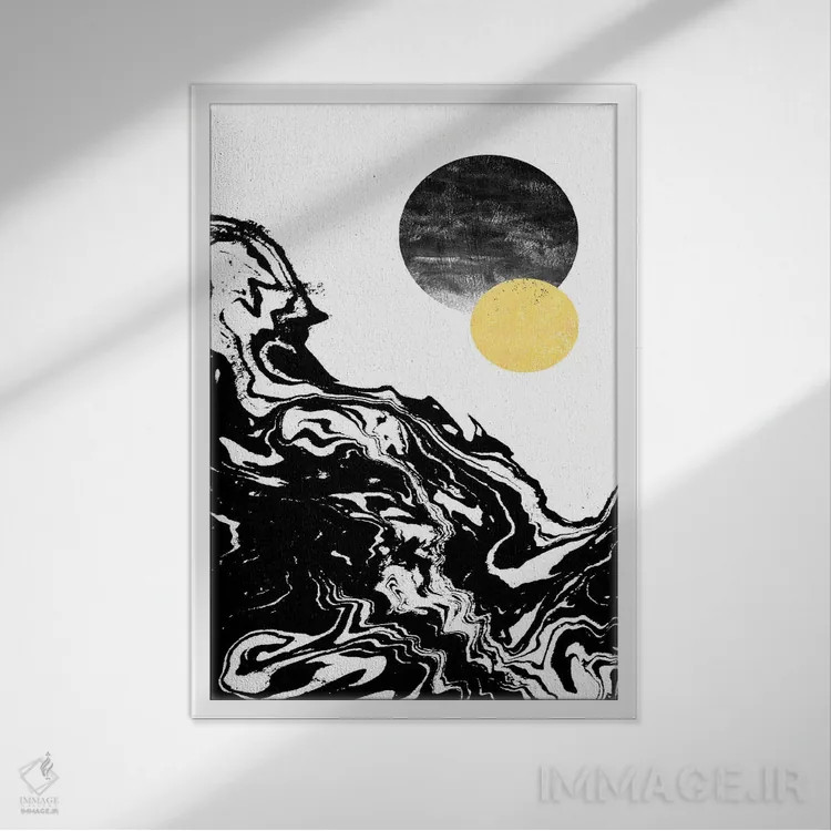 تابلو دکوراتیو الیانا اثر شارلوت وینتر - نمای قابدار سفید