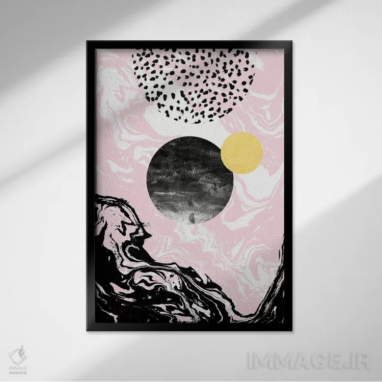 تابلو دکوراتیو "ناتالیا" اثر شارلوت وینتر - نمای قابدار مشکی