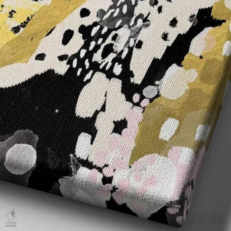 تابلو دکوراتیو "روزا" اثر شارلوت وینتر - نمای نزدیک بافت بوم