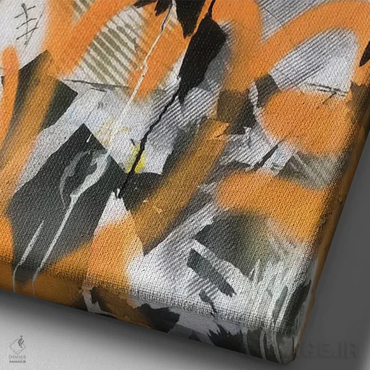 تابلو دکوراتیو "تنها چشمانم برای توست" اثر سیسرو اسپین - نمای نزدیک بافت بوم