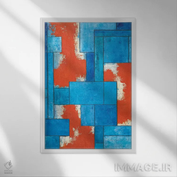 تابلو دکوراتیو واکاوی یک اثر استیفن چیمینی - نمای قابدار سفید