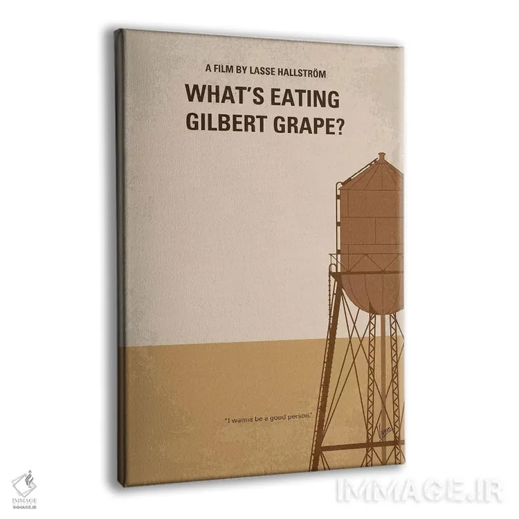تابلو دکوراتیو پوستر مینیمال فیلم چه بلایی سر گیلبرت گریپ آمده؟ اثر چانکونگ - نمای پرسپکتیو محصول