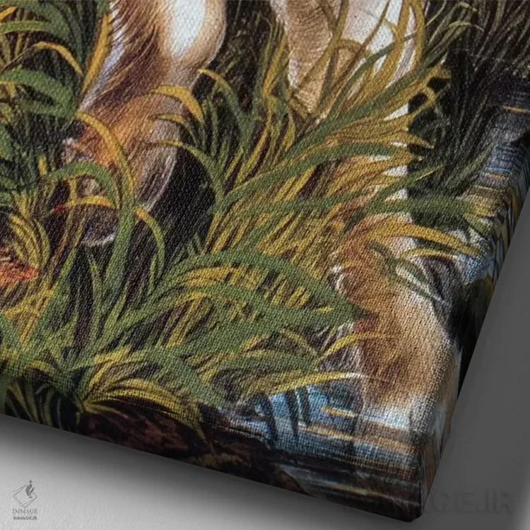 تابلو دکوراتیو 1866,C&I: فضای نزدیک، ۱۸۶۶ اثر کاریه و آیووز - نمای نزدیک بافت بوم