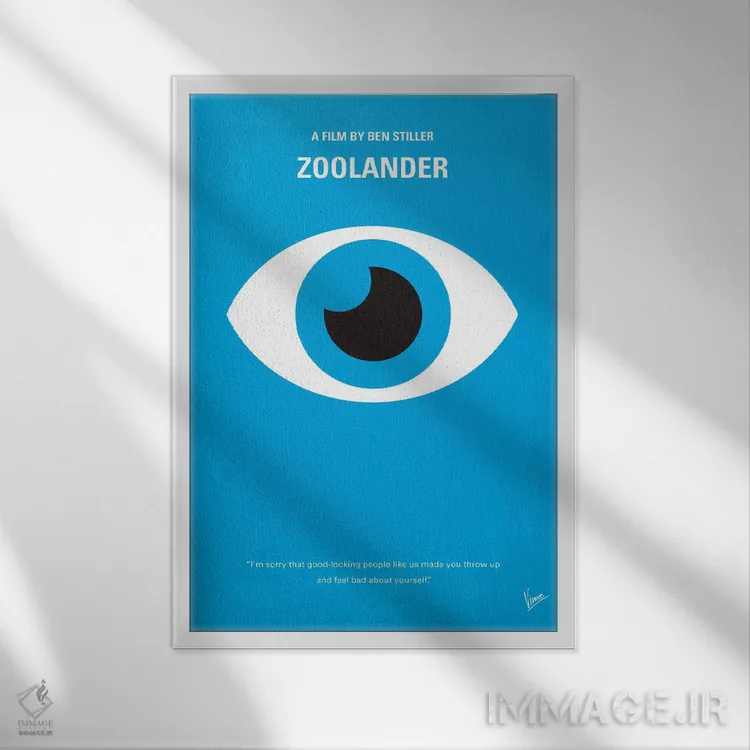 تابلو دکوراتیو پوستر مینیمال فیلم زولندر اثر چانکونگ - نمای قابدار سفید