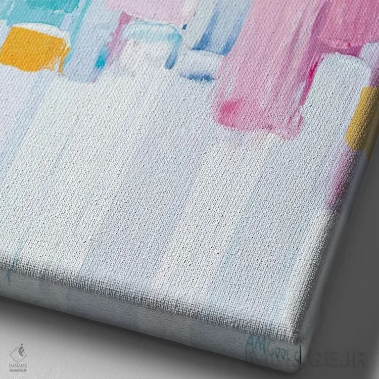 تابلو دکوراتیو ریزوم سرد II اثر آن مری کولیک - نمای نزدیک بافت بوم