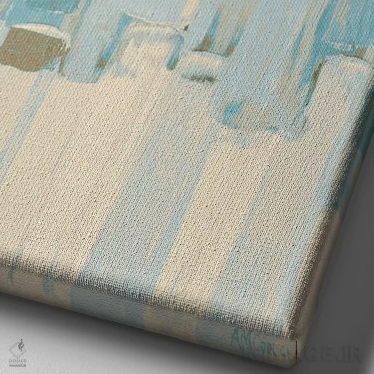 تابلو دکوراتیو ریزوم ملایم II اثر آن مری کولیک - نمای نزدیک بافت بوم