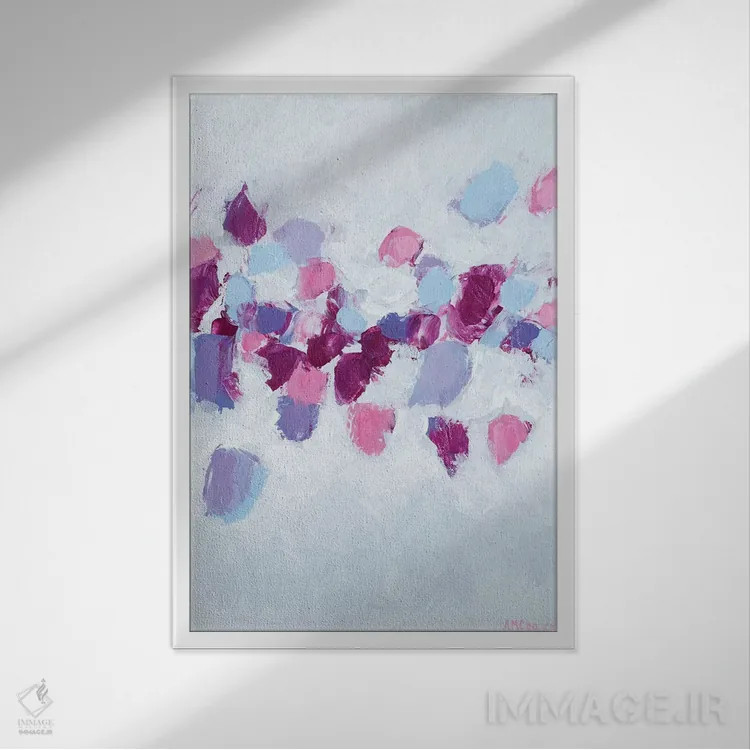 تابلو دکوراتیو جریان آمبی II اثر آن مری کولیک - نمای قابدار سفید