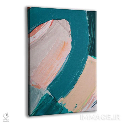 تابلو دکوراتیو فلکه پاستلی تیره II اثر آن مری کولیک - نمای پرسپکتیو محصول
