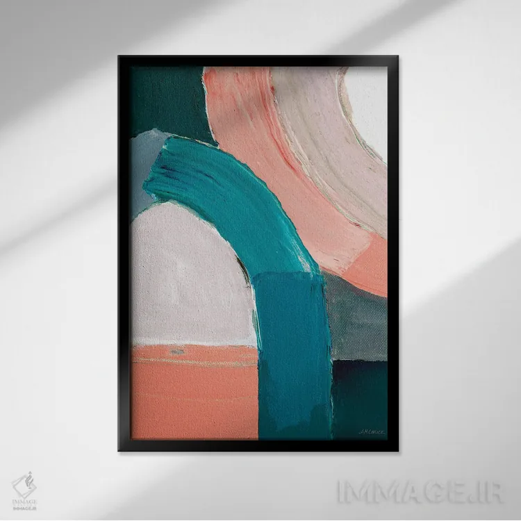 تابلو دکوراتیو فلکه پاستلی تیره I اثر آن مری کولیک - نمای قابدار مشکی