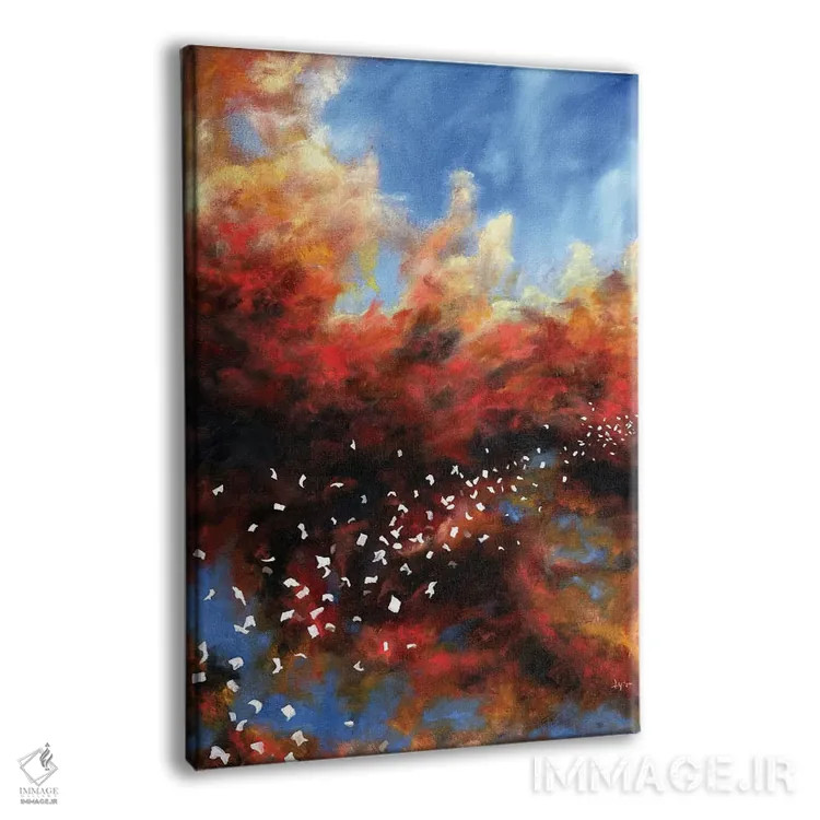 تابلو دکوراتیو انفجار در آسمان اثر کریستوفر لیتر - نمای پرسپکتیو محصول