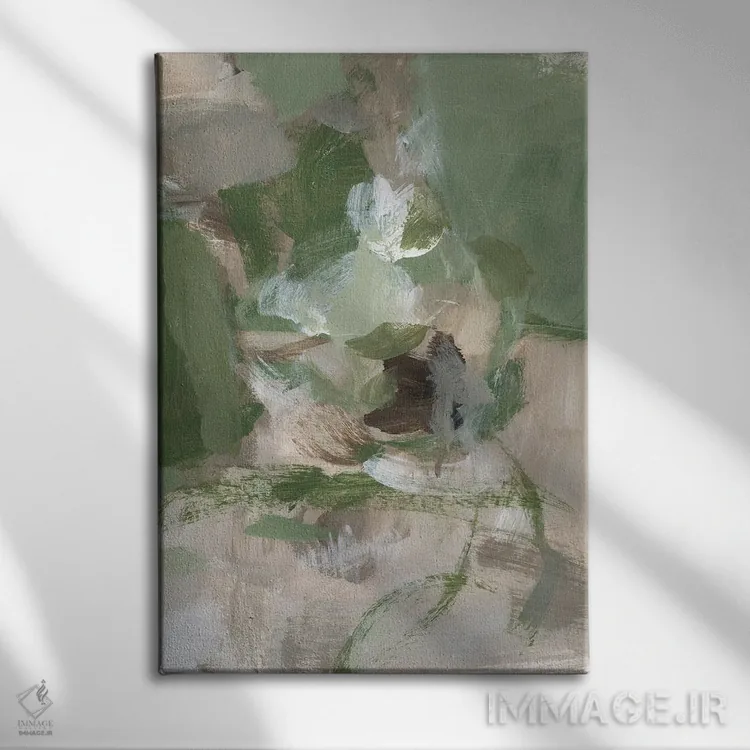 تابلو دکوراتیو چای سبز I اثر کریستینا لانگ - نمای روبهرو روی دیوار