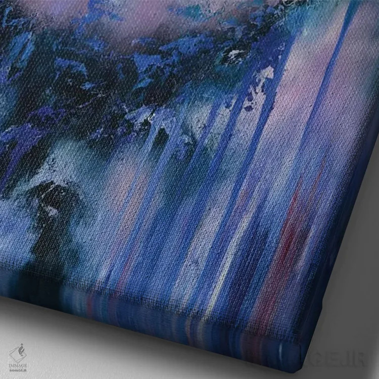 تابلو دکوراتیو فضا و زمان اثر کریستوفر لیتر - نمای نزدیک بافت بوم