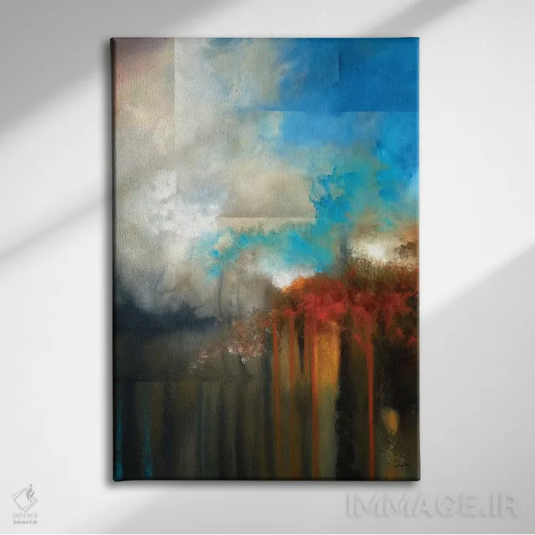 تابلو دکوراتیو آب های ناشناخته اثر کریستوفر لیتر - نمای روبهرو روی دیوار