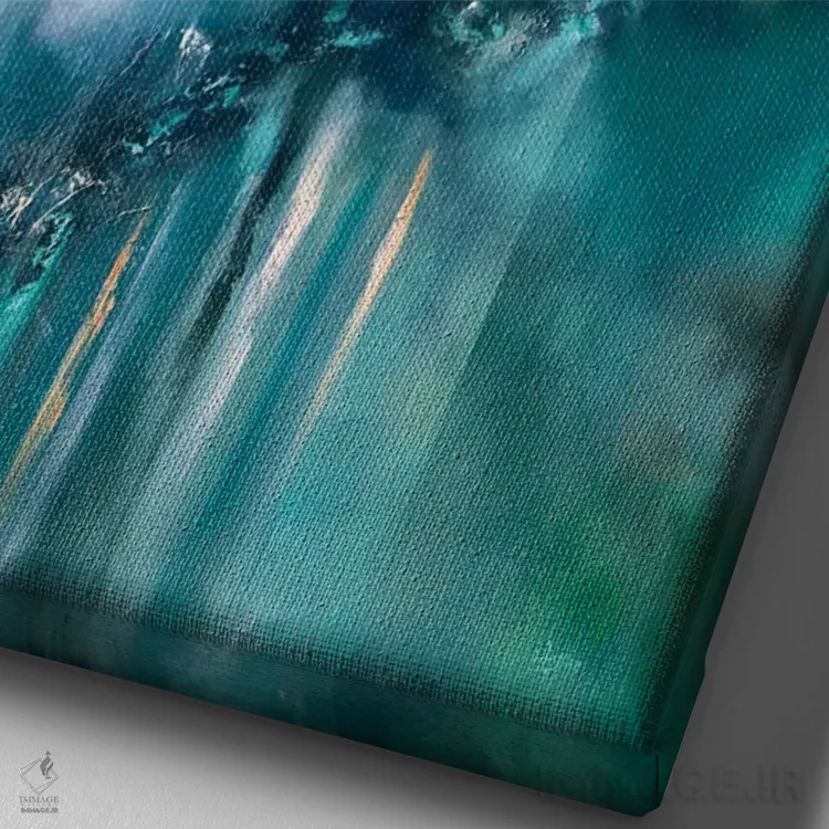 تابلو دکوراتیو روی اقیانوسی بی انتها اثر کریستوفر لیتر - نمای نزدیک بافت بوم