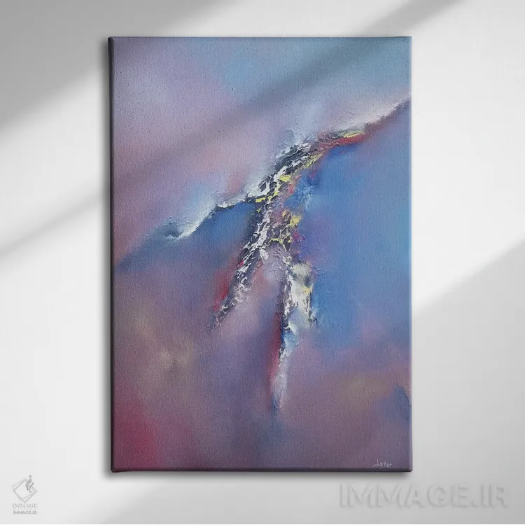 تابلو دکوراتیو ترک های آسمان اثر کریستوفر لیتر - نمای روبهرو روی دیوار